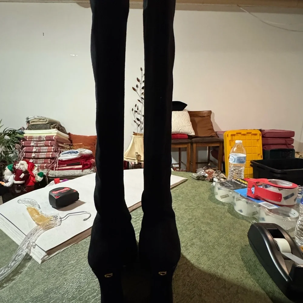 Coach Cece Black Over-the-Knee Boots - Picture 4 of 10